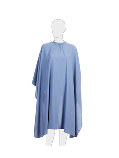 Пеньюар для стрижки DEWAL PRO, полиэстер, голубой, 140х150 см, на крючках
