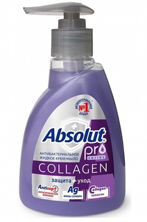 Мыло жидкое Absolut Pro Серебро и Коллаген 250г 6 штук