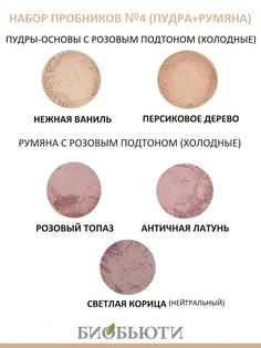 Набор пробников минеральной декоративной косметики Кристалл декор (100% натуральных пигмен БиоБьюти