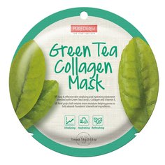 Маска Purederm для лица Green Tea Collagen 18 г
