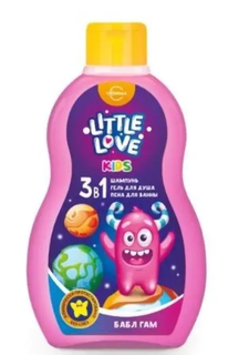 Шампунь и гель для душа Свобода Little Love и пена, для детей, 3 в 1, бабл гам, 400 мл