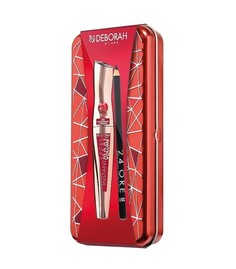 Набор Deborah milano N.04: Тушь для ресниц максимальный объем с гранатом, Карандаш для век