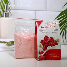 Соль с пеной для ванн Frutti in crema, земляника в сливках, 500 г No Brand