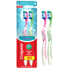Зубная щетка Colgate Макс Блеск средняя 1+1 шт