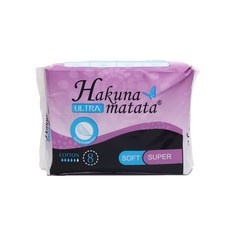 HAKUNA MATATA Прокладки ультратонкие HAKUNA MATATA Ultra SOFT Super, с крылышками, 8 шт.