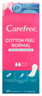 Ежедневные прокладки Carefree Cotton Feel Normal без запаха 20 шт. х 4 уп.