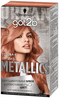 Краска для волос Got2b Metallics M97 для любого типа волос, розовая бронза, 142,5 мл