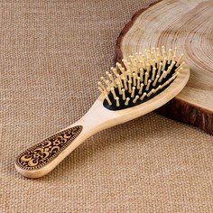 Расческа Кошка, массажная, 6х21 см, береста No Brand