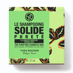 Твердый шампунь Yves Rocher Очищение с перечной мятой, 60 г