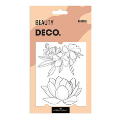 Татуировка переводная для тела DECO. Real Tattoo by Miami tattoos Graphite flower