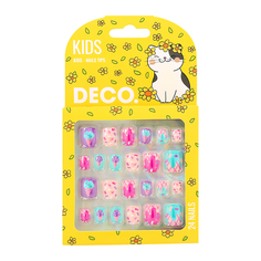Набор детских накладных ногтей DECO. KIDS самоклеящиеся ice cream 24 шт.