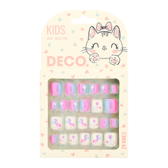 Набор детских накладных ногтей DECO. KIDS самоклеящиеся mystery 24 шт.