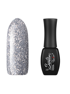 Гель-лак для ногтей Serebro с блестками Glitter Flash светоотражающий, серебро, 11 мл