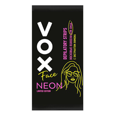 Восковые полоски для лица Vox Neon Collection 12 шт и салфетки 2 шт