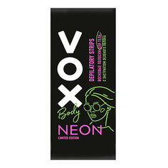 Восковые полоски для тела Vox Neon Collection 12 шт и салфетки 2 шт