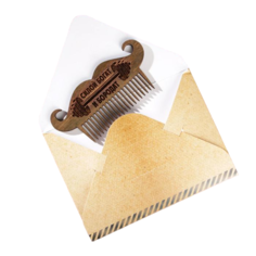 Расческа для бороды "Силой богат и бородат", 7,3 х 5,5 см No Brand