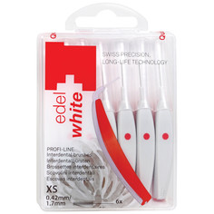 Ершики межзубные Edel+white Profi-Line XS с защитными колпачками 0.42 мм 6 штук