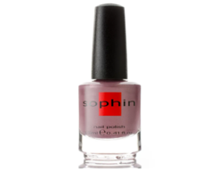 Лак для ногтей Sophin 0133, коричнево-розово-лиловый с добавлением медного шиммера 12 мл