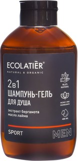 Шампунь-гель для душа Ecolatier 2в1 Sport для всех типов волос 400 мл