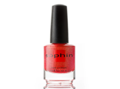 Лак для ногтей Sophin 0262, красно-оранжевый Sand Effect 12 мл
