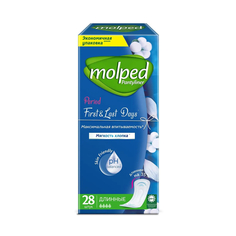 Прокладки ежедневные Molped Pantyliner длинные, 4 капли, 28 шт.