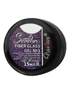 Гель для ногтей Serebro со стекловолокном, для наращивания и укрепления, прозрачный, 15 мл
