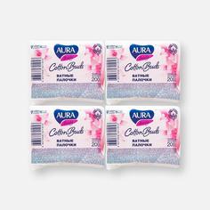 Ватные палочки Aura Beauty, хлопок, 4х200 шт