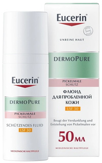 ЭУЦЕРИН DERMOPURE ФЛЮИД ДЛЯ ЖИРНОЙ И ПРОБЛЕМНОЙ КОЖИ SPF30 ФЛ. 50МЛ (66868) Eucerin