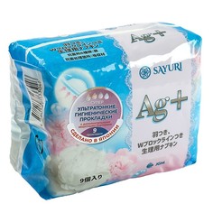 Гигиенические прокладки Argentum +, супер, 24 см, 9 шт. Sayuri