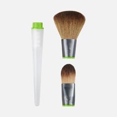 Кисти для макияжа EcoTools Total Senses Brush Duo, набор, 2 шт. и ручка 1 шт.