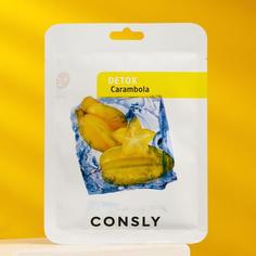 Маска тканевая, выводящая токсины, Consly с экстрактом карамболы, 20 мл No Brand