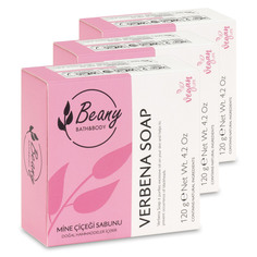 Мыло Beany твердое натуральное турецкое Verbena Soap с экстрактом вербены 3шт х 120г