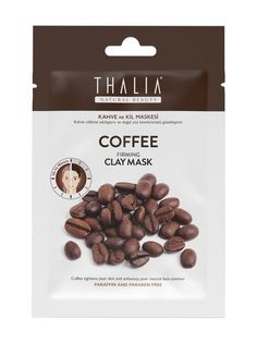 Подтягивающая глиняная маска для лица Thalia Natural Beauty с кофеином, 15 мл