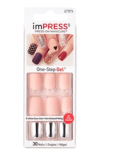 Твердый лак Kiss imPRESS Accent Manicure Short Length BIPA120