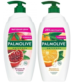 Набор Крем-гелей для душа Palmolive Натурэль Витамин В и Гранат + Витамин С и Апельсин