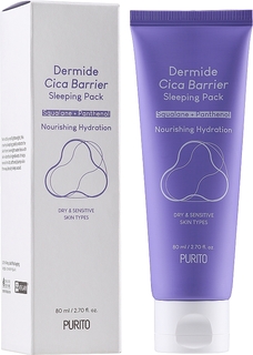 Успокаивающая ночная маска с центеллой Purito Dermide Cica Barrier Sleeping Pack 80 мл