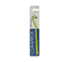 Щётка зубная Curaprox Single & Sulcula монопучковая, длина пучка 9 мм, салатовая
