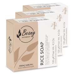 Мыло Beany твердое натуральное турецкое Rice Extract Soap с рисовым экстр. 3шт. х 120г