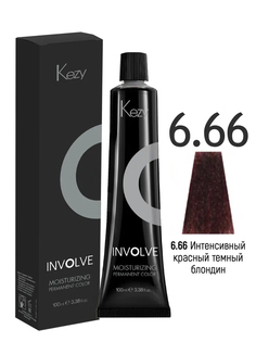 Крем-краска стойкая увлажняющая для волос KEZY, 6.66 красный темный блондин 100 мл