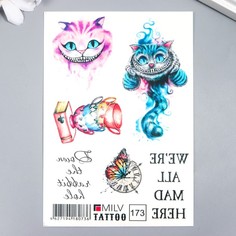 Татуировка на тело MilvTattoo Чеширский Кот 10х15 см