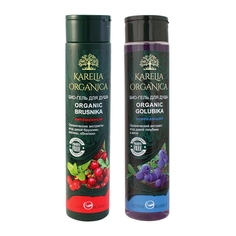 Набор Био-гелей KARELIA ORGANICA Organic Brusnika Витаминный 310мл+Golubika Освежающий