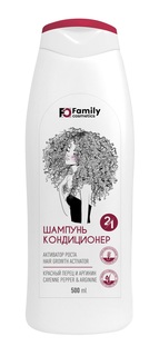 Шампунь-кондиционер Family Cosmetics 2 в 1 для всех типов волос 500мл 2шт