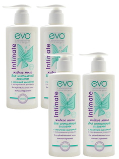 Комплект Evo Мыло жидкое для интимной гигиены для чувствительной кожи 200 мл х 4 шт