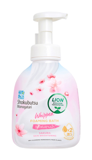 Гель-пена для душа Lion Thailand Shokubutsu Sakura Whipped Foaming Bath 450мл
