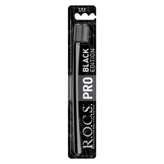 Зубная щетка R.O.C.S. Pro Black Edition мягкая цвет черный
