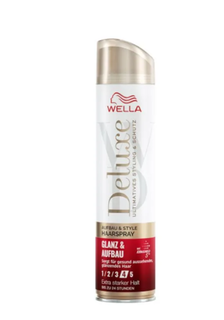 Лак для волос Wella Deluxe Aufbau&Glanz Блеск и фиксация экстрасильной фиксации 4 250мл