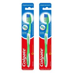 Комплект Colgate зубная щетка Эксперт Чистоты средней жесткости х 2 шт.