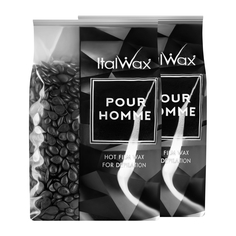 Воск для депиляции Italwax в гранулах, пленочный, для лица набор 2 шт., Pour Homme, 1 кг