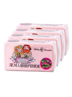 Комплект Невская Косметика Туалетное мыло Земляничное 140 г х 4 шт