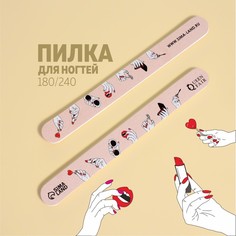 Пилка-наждак «HANDS», абразивность 180/240, 18 см Queen Fair